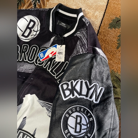 PRO STANDARD BROOKLYN NETS WOOL BLENDED LOGO VARSITY JACKET MEN'S SIZE 3XL NWT - Picture 5 of 10